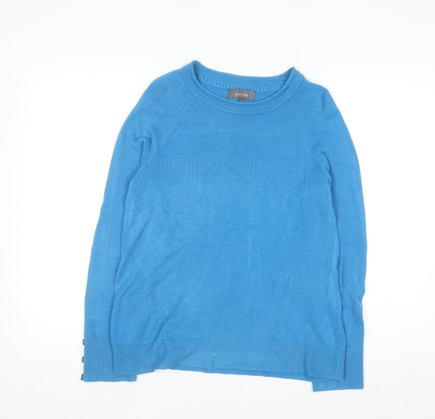 Marks and Spencer Per Una Women Blue Size 16 Crew Neck Jumper