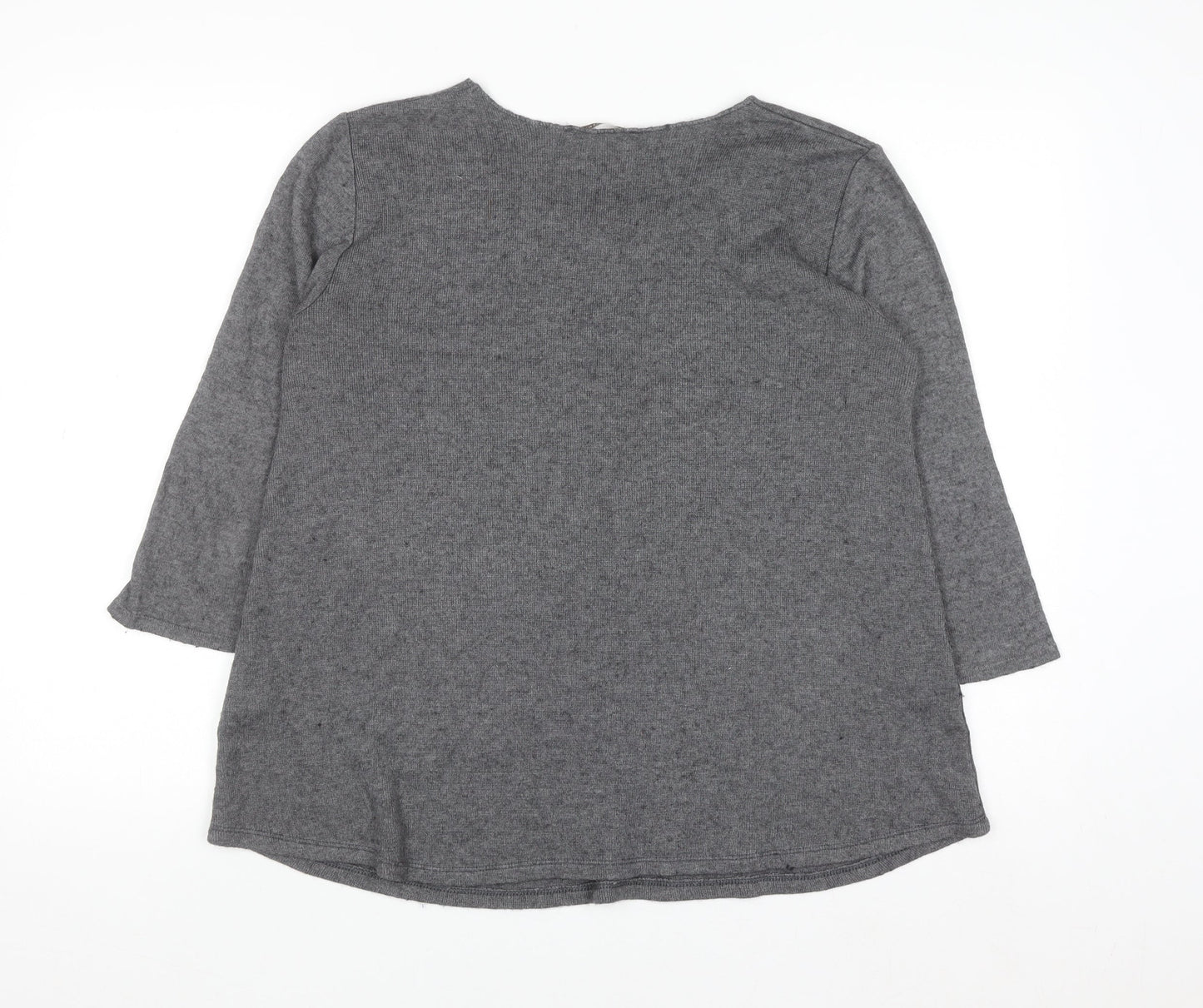 Maria Bellentani Women's Grey Wool Blend Tunic Jumper Size S