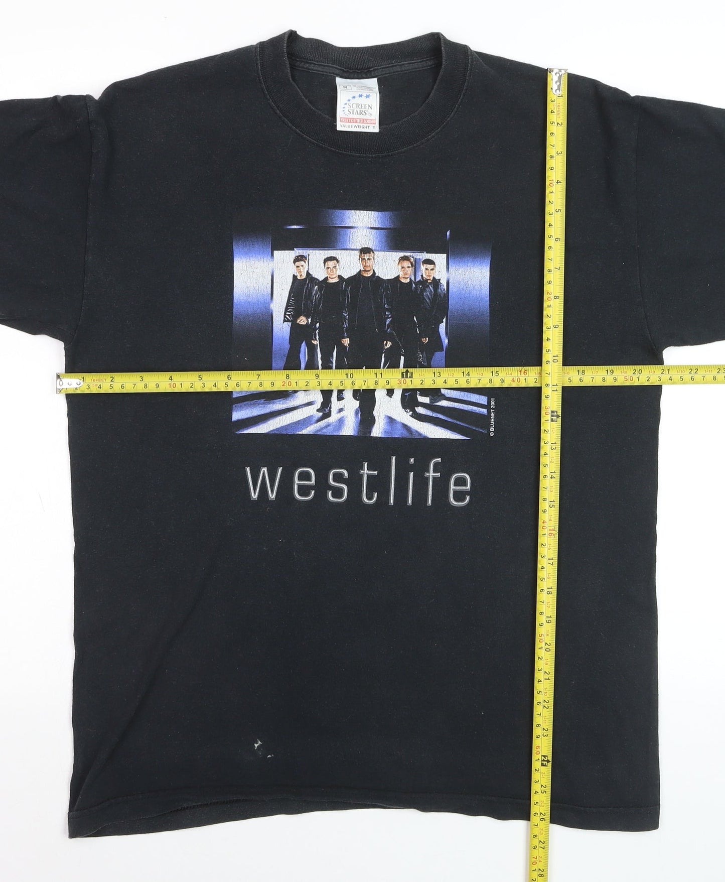 Fruit of the Loom Women Black Westlife 2001 Tour Graphic T-Shirt M