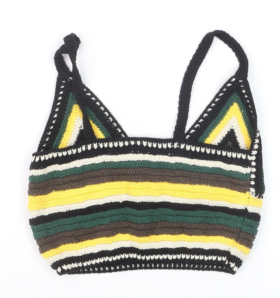 Urban Outfitters Women Multicoloured M Crochet Knit Strappy Crop Top