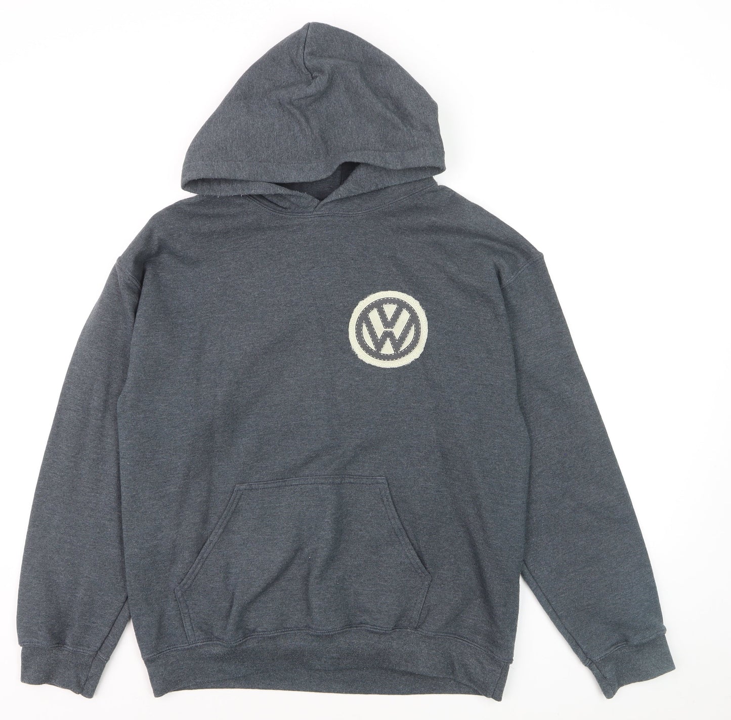 Gildan Men's Grey Pullover Hoodie VW Wolfsburg Mechanic Logo M