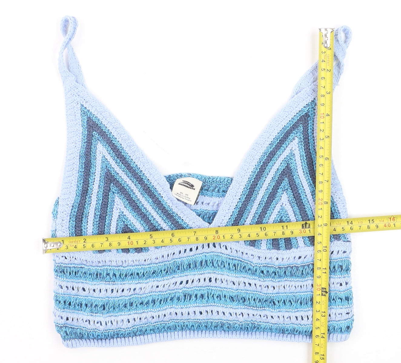Urban Outfitters Women’s Blue Crochet Camisole Tank Top XL