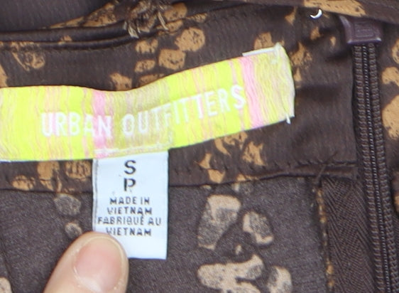 Urban Outfitters Women Brown Animal Print Slip Dress S