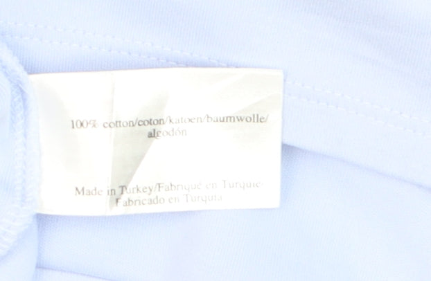 Laura Ashley Women’s Blue Cotton Sleeveless Roll Neck Tank Top Size 14