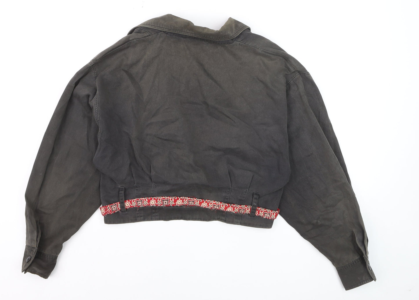 Republic Australia Womens Black Cropped Biker Jacket Size 10