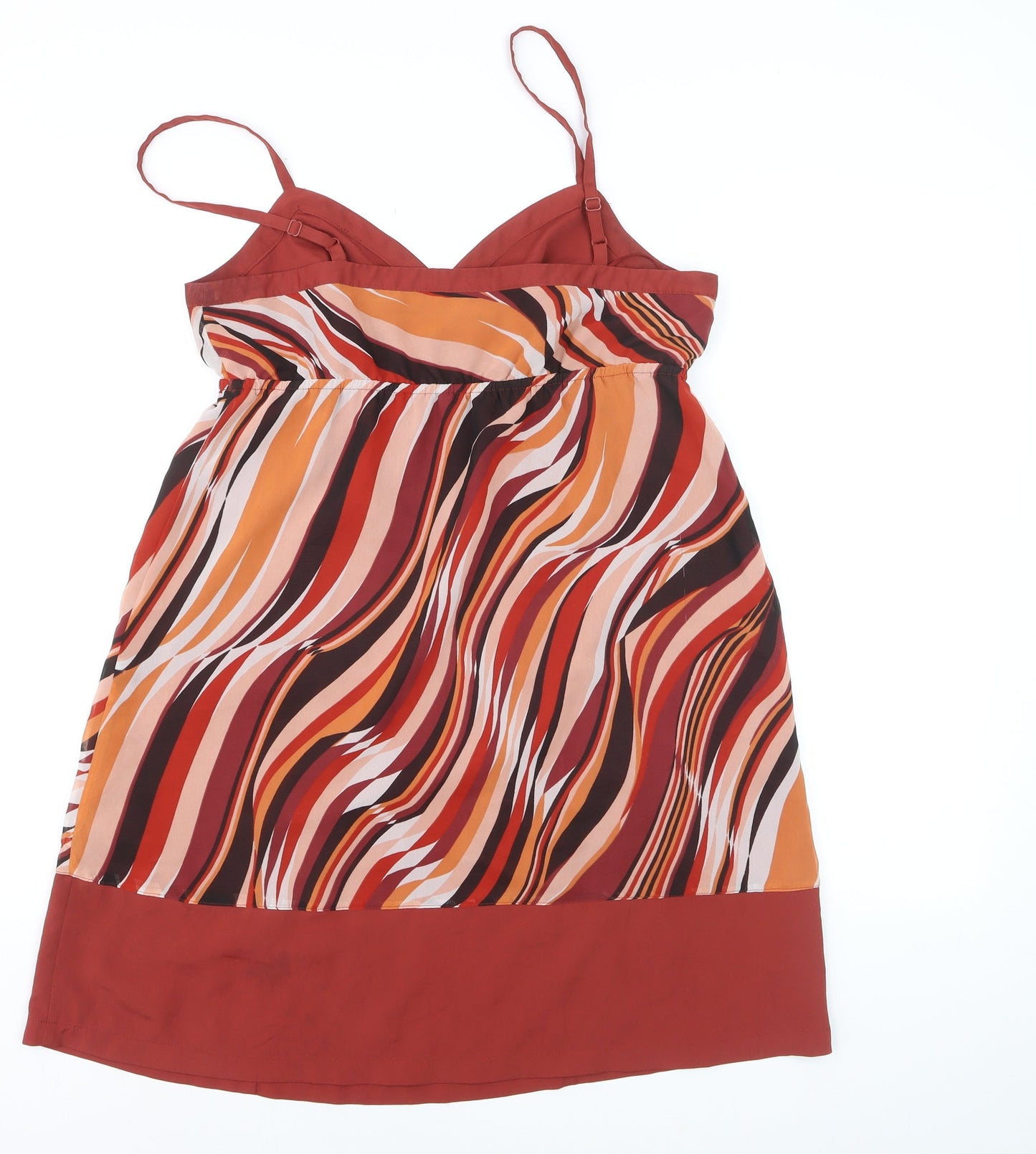 ELLE Women Multicoloured M Slip Dress Retro Style V-Neck