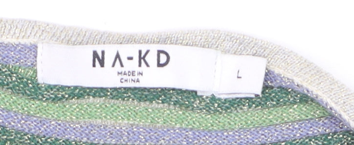 NA-KD Women’s Multicoloured Halter Knit Camisole Top L