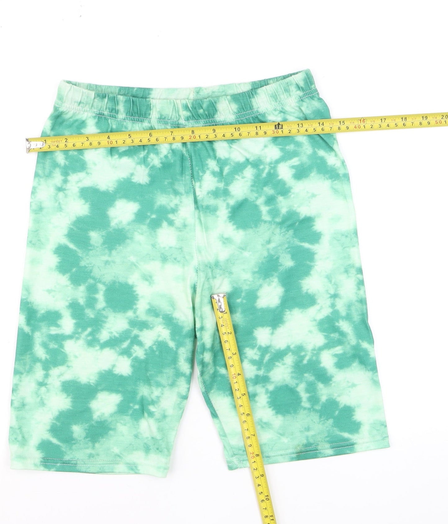 PrettyLittleThing Women’s Green Tie Dye Biker Shorts Size 12