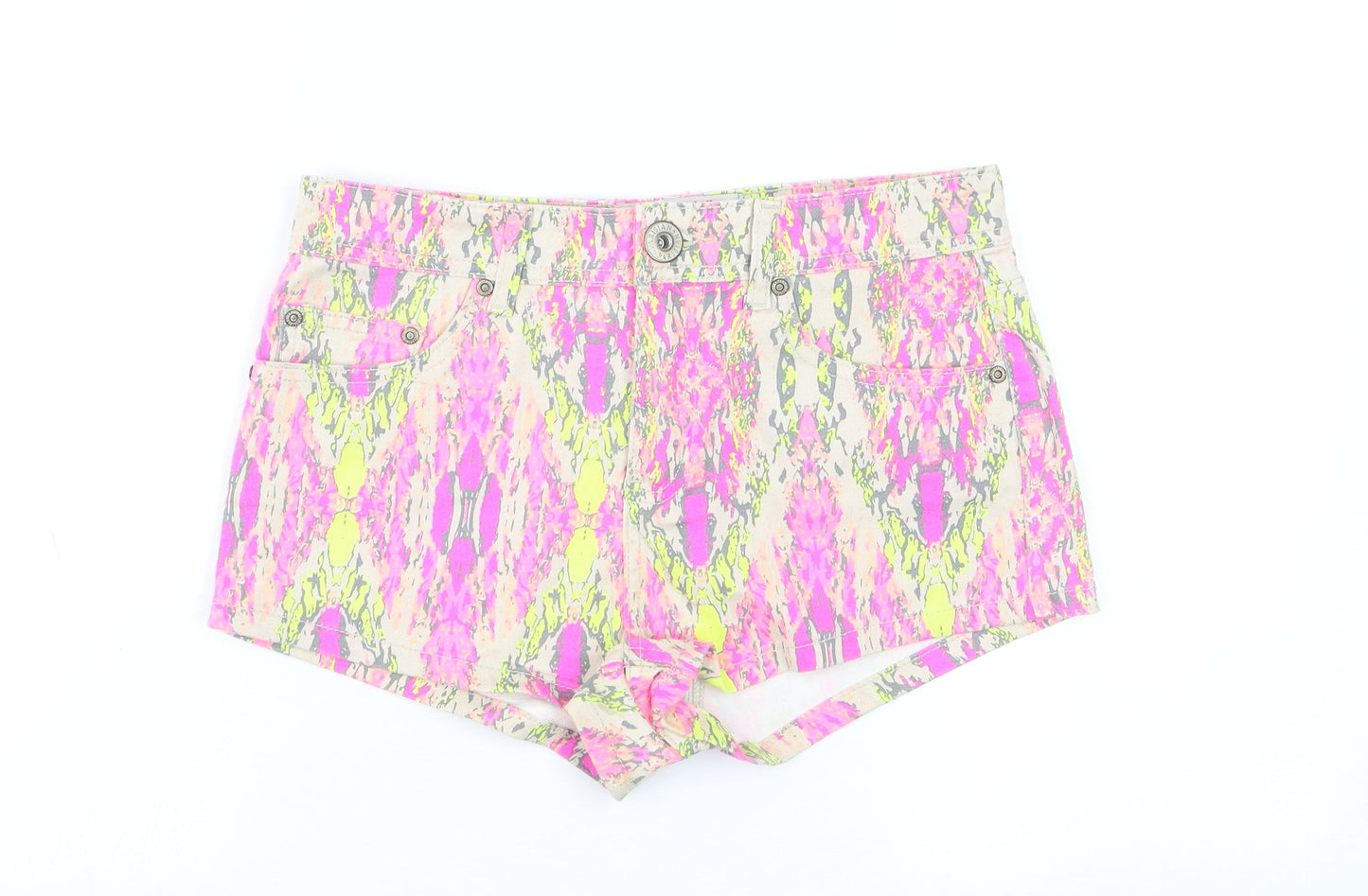 Parisian Collection Womens Multicoloured Size 10 Hot Pants Denim Shorts