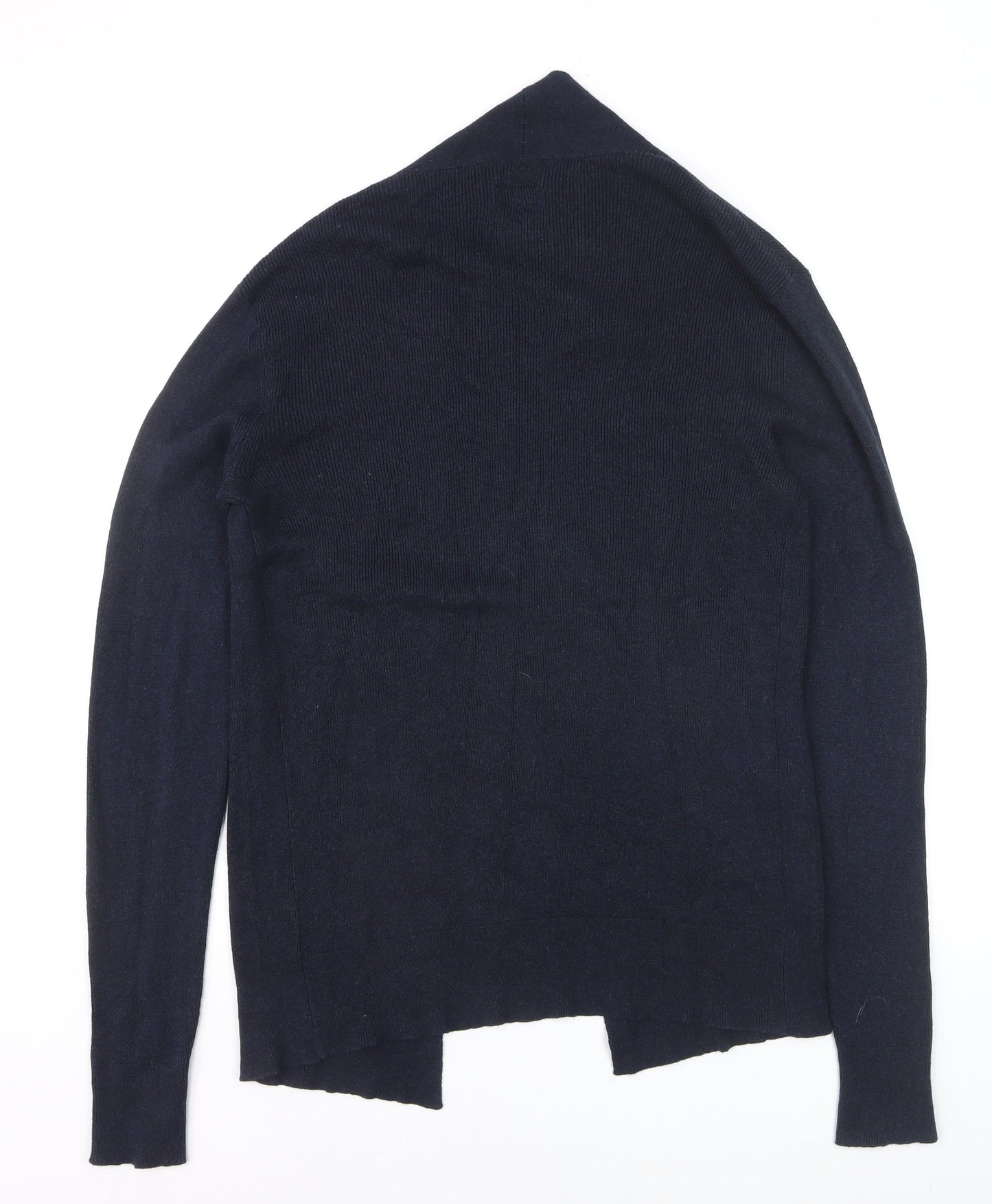 AllSaints Women’s Navy Blue Cotton Cashmere Silk Open Cardigan Small