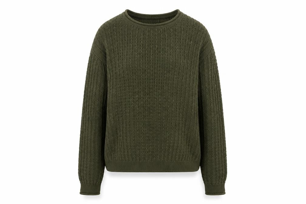 Marks and Spencer Womens Green Cotton Knit Jumper L