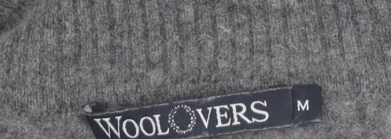 WoolOvers Women's Grey Roll Neck Merino Cashmere Jumper M