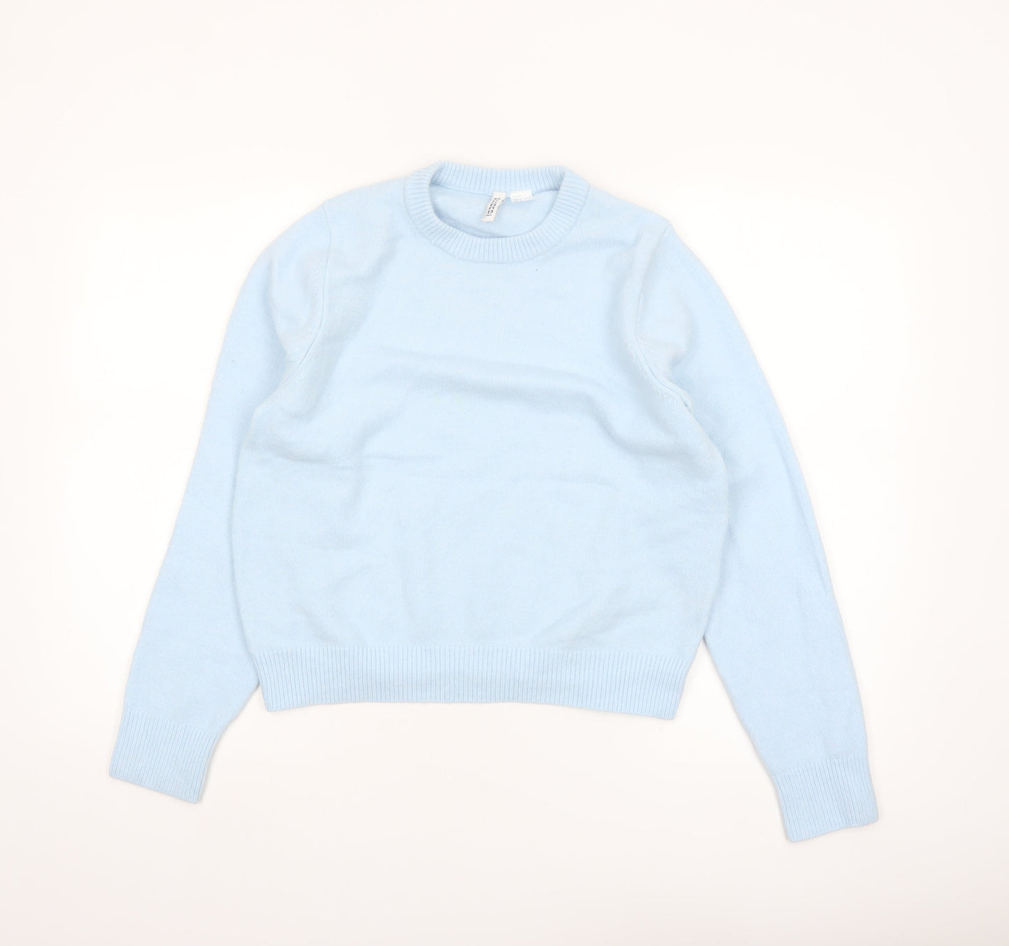H&M Divided Womens Blue Crew Neck Pullover Jumper Size 8
