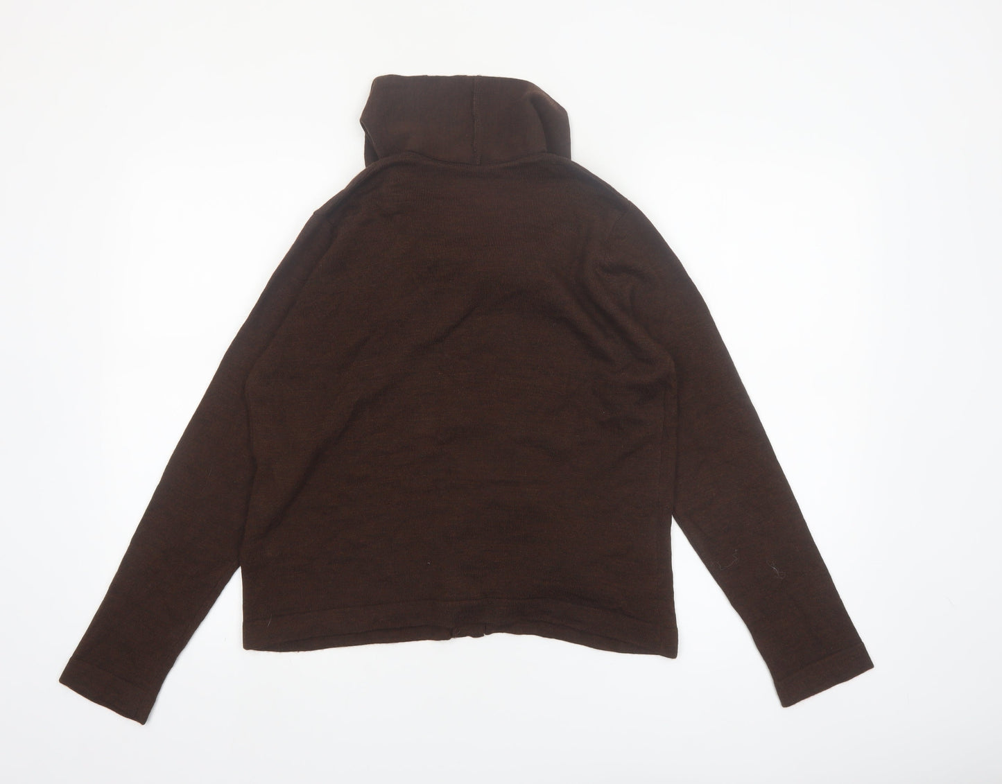 Marks and Spencer Women's Brown M Collared Knit Cardigan