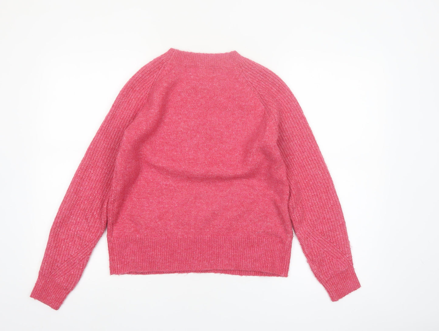 Marks and Spencer Womens Pink XS Crew Neck Knit Pullover Jumper