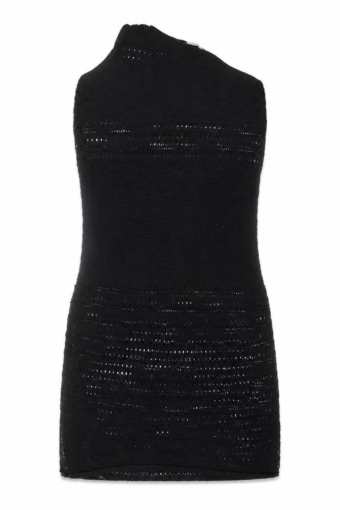 Marks & Spencer Women Black L Crochet Knit Sheath Dress