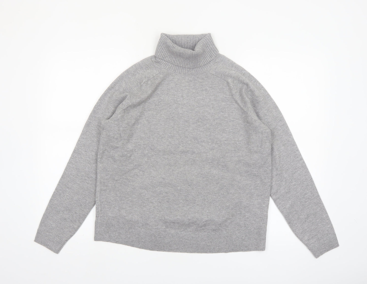 Marks and Spencer Womens Grey Roll Neck Jumper Size M