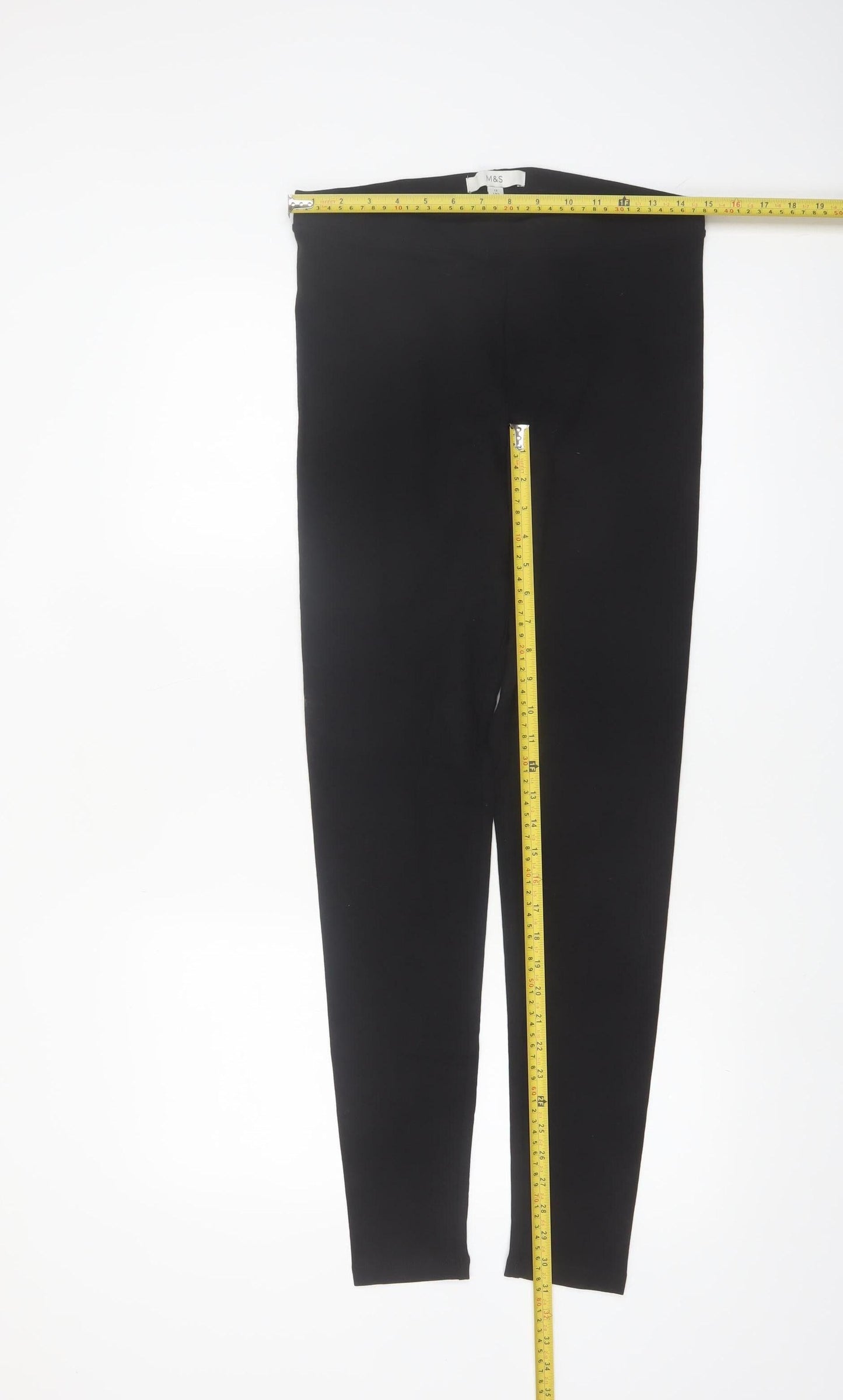Marks and Spencer Women’s Black Ankle Leggings Size 12 Long Stretch