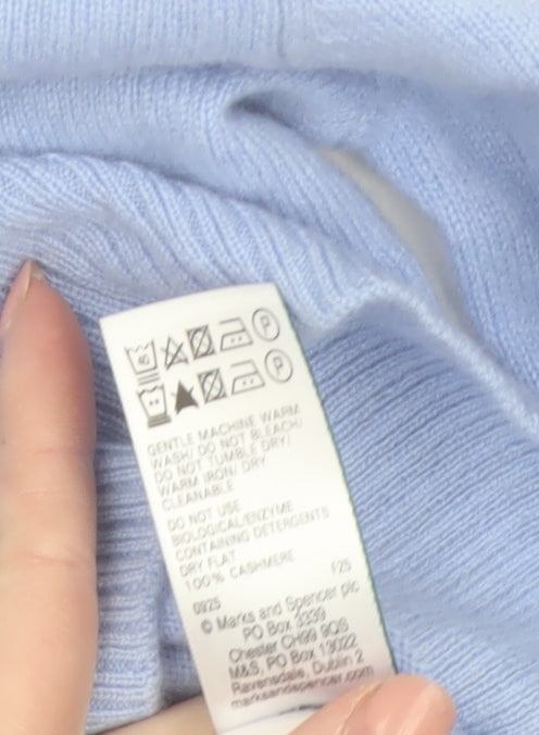 Marks and Spencer Women’s Blue Cashmere Crew Neck Jumper Size 10