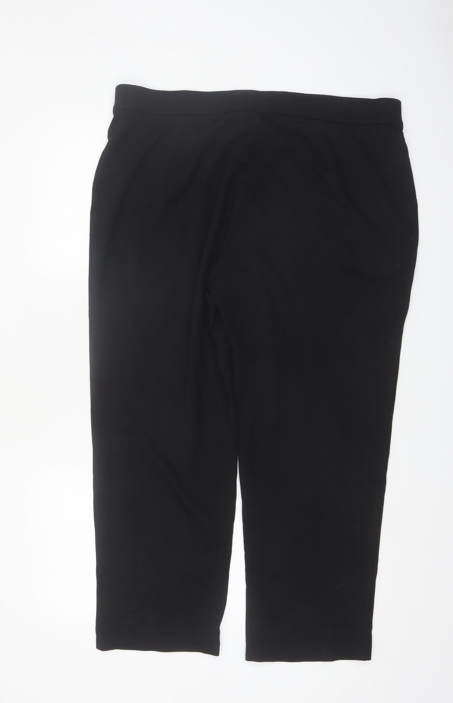 Marks and Spencer Women Black Size 20 Short Viscose Trousers
