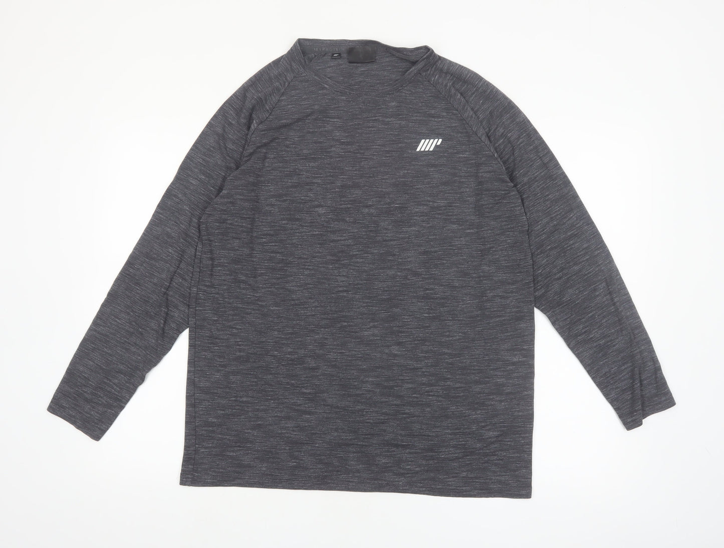 Myprotein Men's Grey Long Sleeve Athletic Gym Top Size L