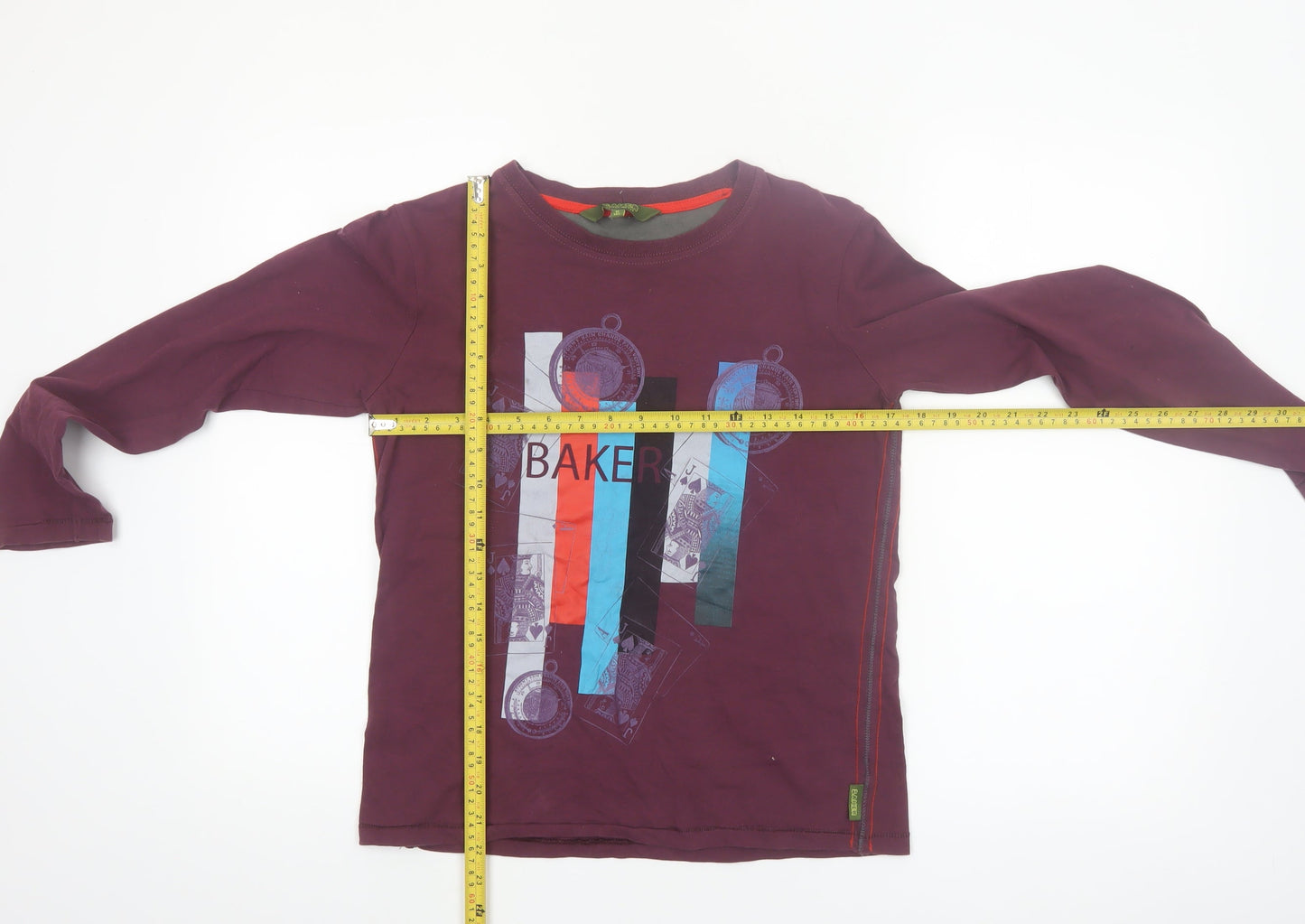 Ted Baker Boys Purple Long Sleeve Graphic Print Cotton T-Shirt 12 Years