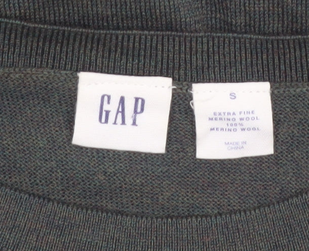 GAP Women's Green Merino Wool Crew Neck Pullover Jumper Size S