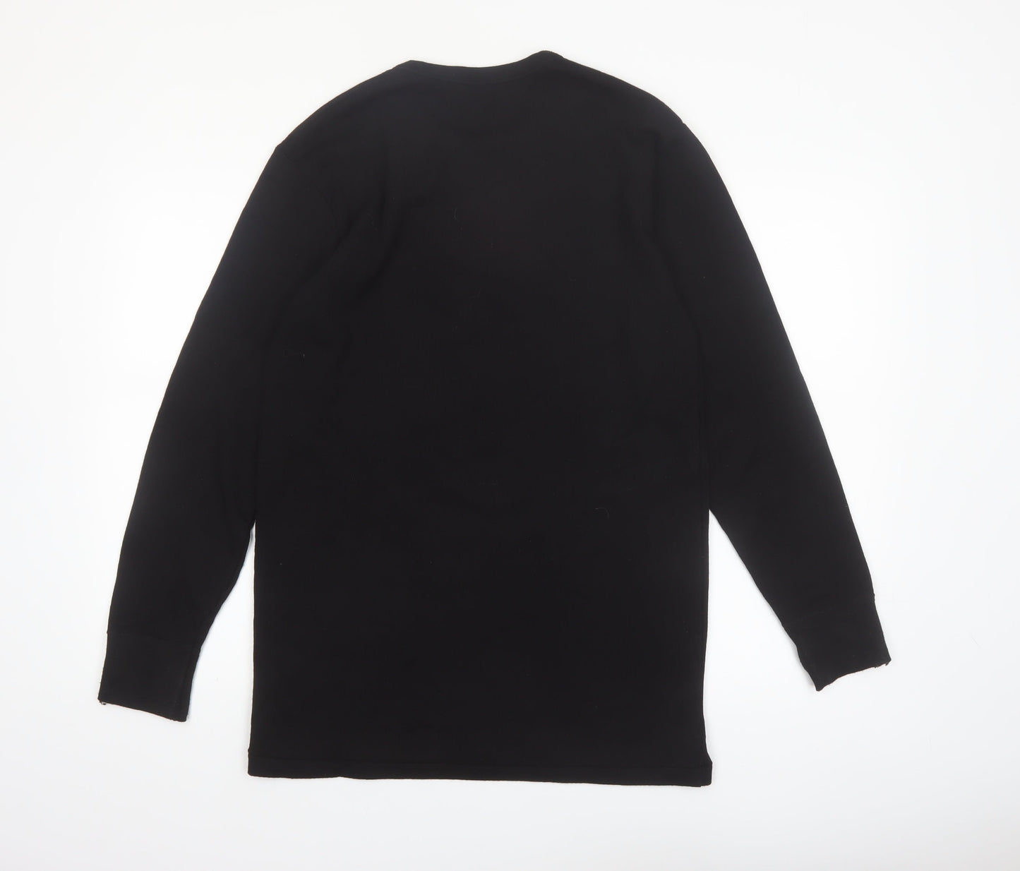 Marks and Spencer Men's Black Wool Blend Long Sleeve Pullover Size L