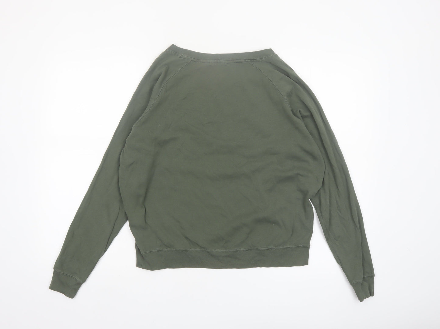 Hush Women’s Green Long Sleeve Cotton Jersey Top Size S