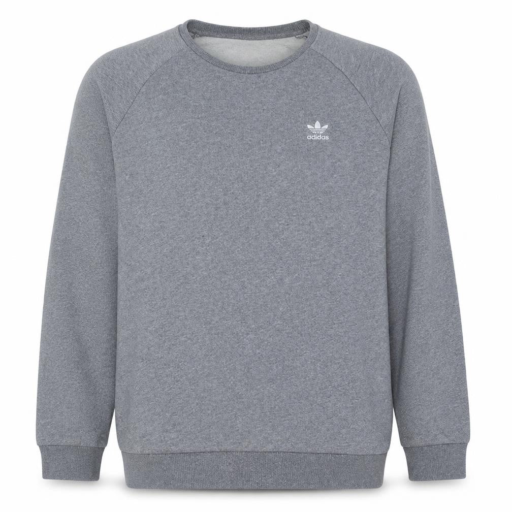 Adidas Men’s Grey 2XL Crew Neck Fleece Pullover Sweatshirt