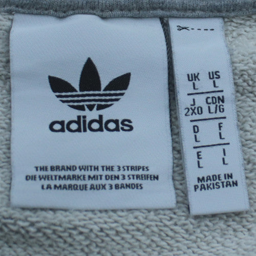 Adidas Men’s Grey 2XL Crew Neck Fleece Pullover Sweatshirt