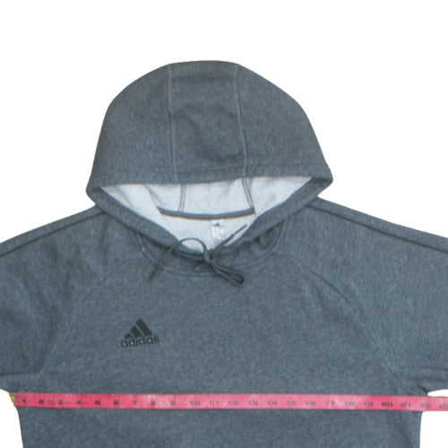 Adidas Men's Grey Pullover Hoodie Medium Regular Fit Fleece