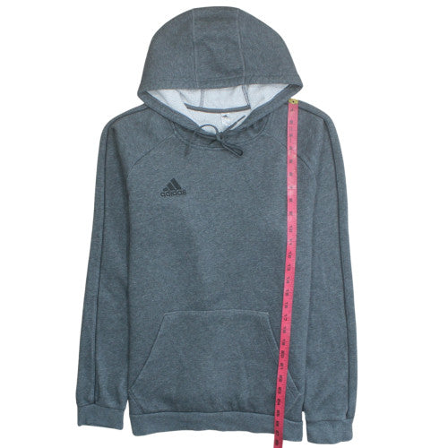 Adidas Men's Grey Pullover Hoodie Medium Regular Fit Fleece