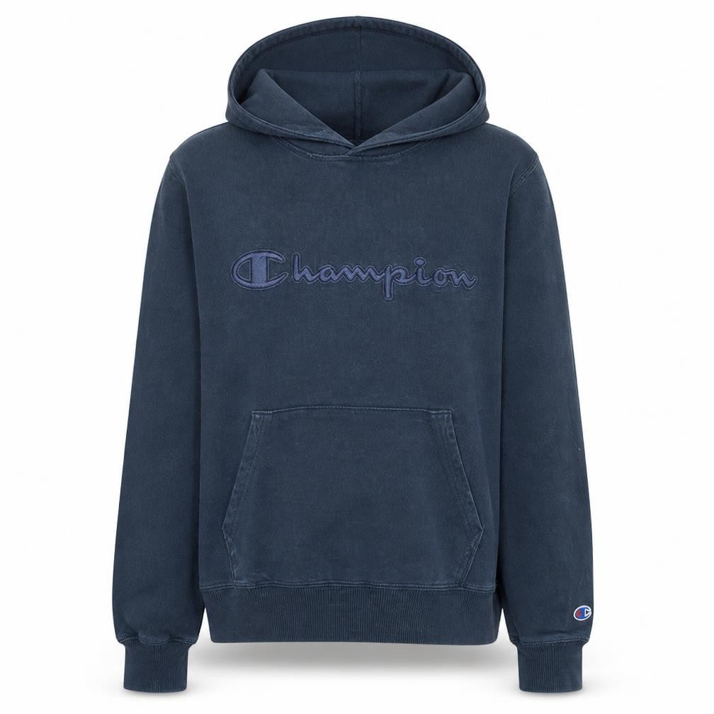 Champion Men's Blue Pullover Hoodie Small Logo Sportswear