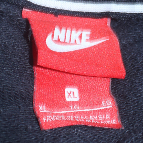 Nike Womens Black XL Crew Neck Pullover Sweatshirt with Logo Print