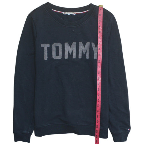 Tommy Hilfiger Womens Navy Sweatshirt Crew Neck Cotton Blend M