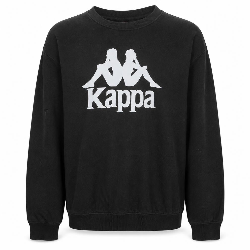 Kappa Men's Black Large Logo Pullover Sweatshirt