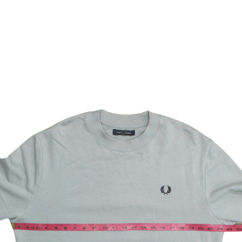 Fred Perry Men's Grey Crew Neck Cotton Sweatshirt Size L