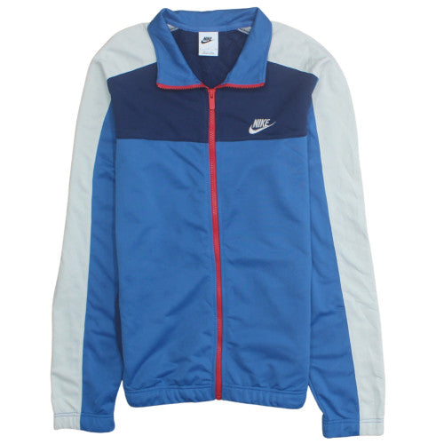 Nike Men's Blue Track Jacket Size S Full Zip Polyester Sportswear