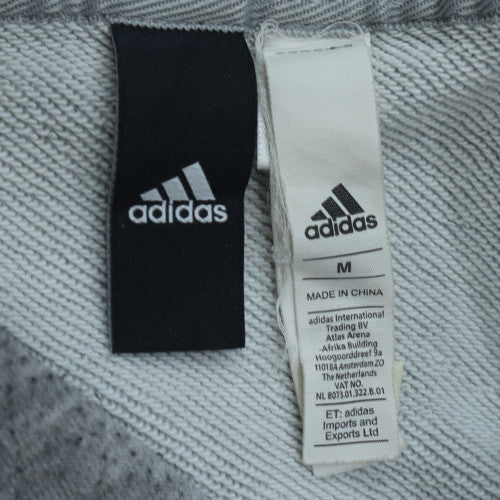 Adidas Men's Grey Pullover Hoodie Sweatshirt M Logo Sportswear