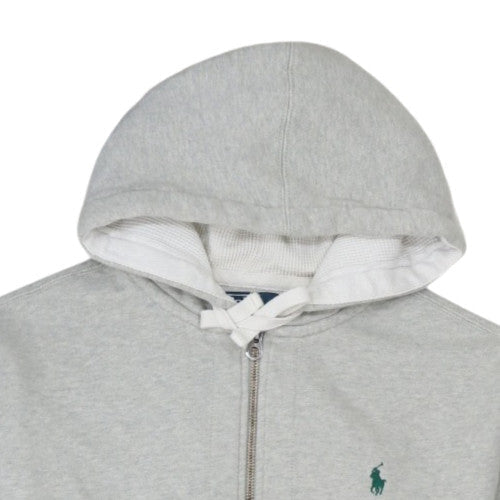 Ralph Lauren Men's Grey Full Zip Hoodie L Logo Classic Style