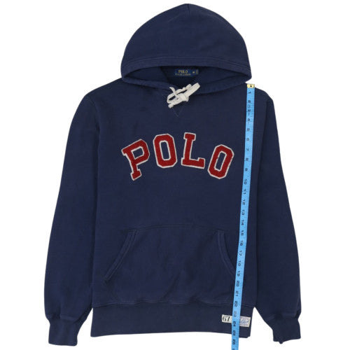 Ralph Lauren Men Blue Pullover Hoodie with Logo M Excellent Condition