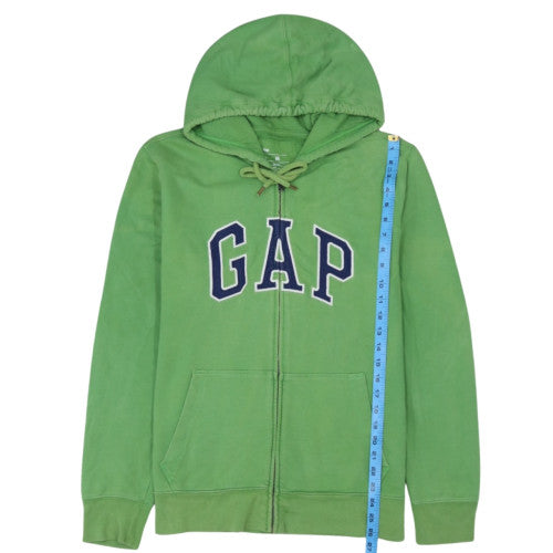 GAP Women Green Full Zip Hoodie Medium 100% Cotton Casual