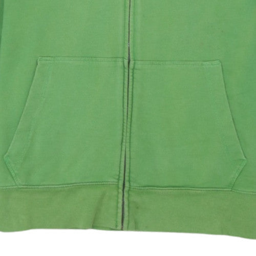 GAP Women Green Full Zip Hoodie Medium 100% Cotton Casual