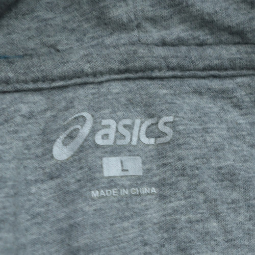 Asics Men's Blue Pullover Hoodie L Sports Fleece Sweatshirt