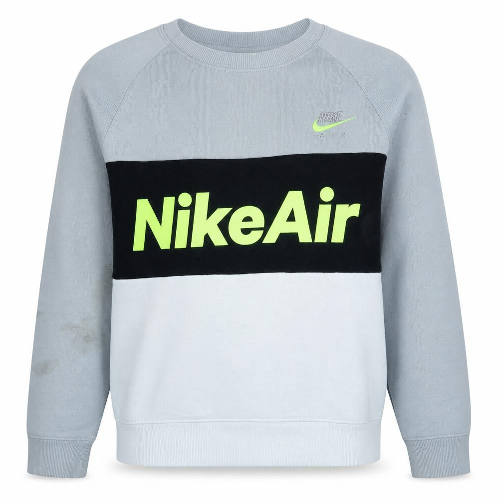 Nike Womens Grey Colourblock Pullover Sweatshirt Size M