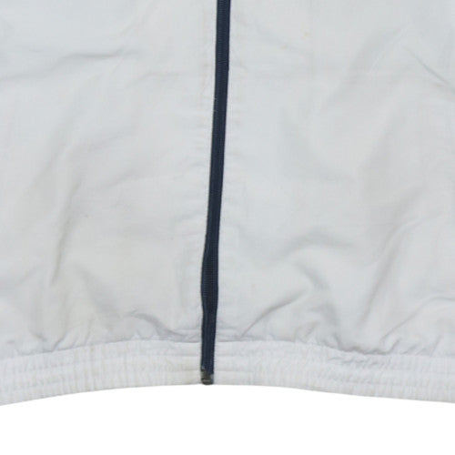 Adidas Men's White Track Jacket Size 44 Regular Fit Full Zip