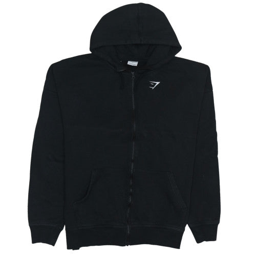 Gymshark Men's Black Full Zip Hoodie Size L Regular Fit