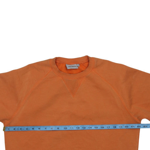 Carhartt WIP Men's Orange Chase Sweatshirt M Crew Neck Cotton Blend