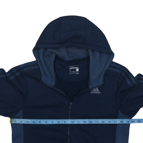 Adidas Men's Blue Full Zip Hooded Sweatshirt Size S